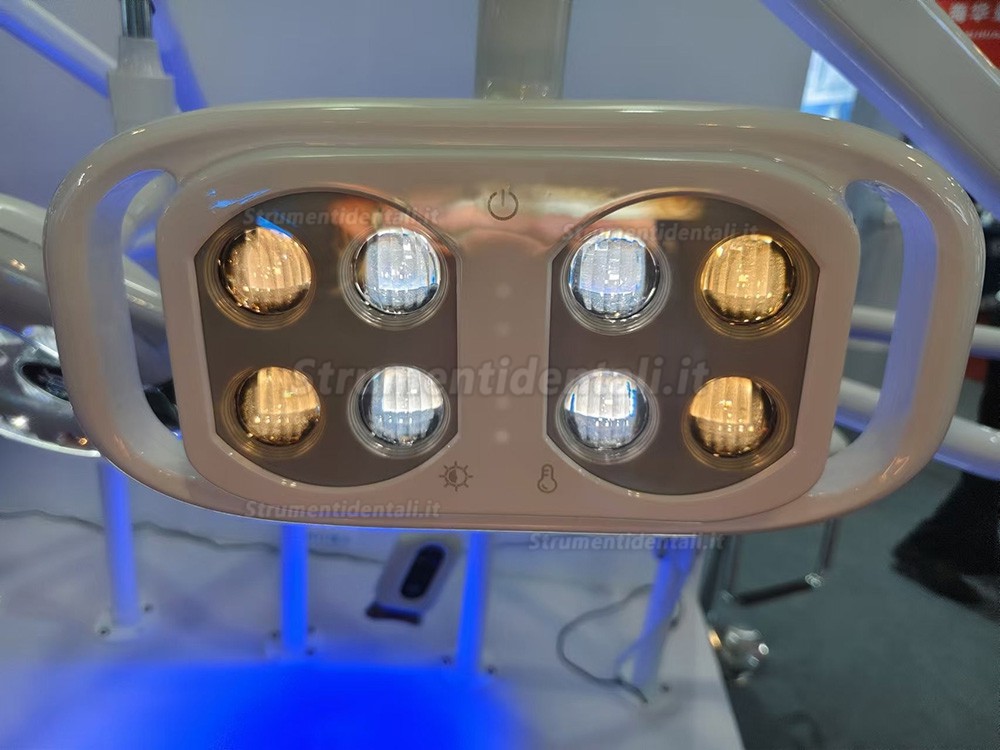 Lampada per poltrona odontoiatrica con induttiva infrarossi, 8 LED, 10 W, regolabile a due colori